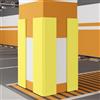 Aeovot Paraspigoli per Colonna Garages 60x200 cm Protezione Garage Muro Paracolpi Garage Auto da Muro Gommapiuma Adesiva Protezione Paraurti per Portiere Auto Parcheggi(Giallo)