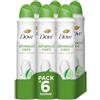 Dove Advanced Care Deodorante Cetriolo Protezione 72 ore Spray 200 ml, confezione da 6 x 200 ml