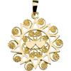 Generico Di Rienzo Giuseppe Gioielli Ciondolo Presentosa dʼAbruzzo con Due Cuori | Argento 925‰ laminato in Oro Giallo