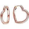 LES FOLIES DI PAOLA GRIECO Orecchini Cerchi Cuore Snake Rosè in argento 925 - Les Folies per Pandora