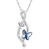 REDSUN Collana con ciondolo a forma di bradipo, koala, coniglio, farfalla, in argento Sterling 925, ciondolo a forma di cuore, da donna, ragazza, animale, gioiello ipoallergenico, regalo per fidanzata
