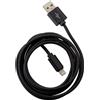 Peter Jäckel FASHION Cavo dati USB da 3 m nero Tipo-A/Lightning con funzione di sincronizzazione e carica (18410)