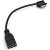 SYSTEM-S Micro USB 3.0 Host Adapter OTG Cavo a 90 gradi con spina angolare destra 15 cm