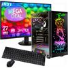 GameMax PC multimediale GAMEMAX MegaDeal Rockstar - Set completo con AMD Ryzen 5 5600GT, 16 GB di RAM, SSD da 480 GB, scheda grafica Radeon, Windows 11 + monitor LCD MSI PRO MP272L da 27"