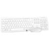 Selius Set tastiera e mouse wireless, tastiera wireless con mouse, set tastiera e mouse wireless, compatibile con PC/laptop/Windows/Smart TV, layout tedesco - bianco