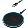 Selius Caricabatterie wireless, 15W, compatibile con iPhone e Samsung Galaxy, stazione di ricarica a induzione