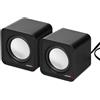 Selius Altoparlante stereo 2.0 compatto per PC, 2x3 Watt RMS, colore nero