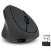 Selius Mouse verticale wireless per mancini, con doppia funzionalità di ricarica: tramite cavo e wireless