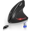 Selius Mouse verticale ergonomica wireless, con batteria ricaricabile