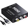 Selius Convertitore RCA in HDMI, adattatore AV 1080P, supporta PAL/NTSC, compatibile con PS2, Wii, Xbox, N64, VHS, VCR, DVD
