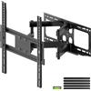 Selius Supporto a parete per televisori da 23 a 70 pollici, con possibilità di regolazione dell'inclinazione e della rotazione