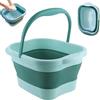 Selius Vaschetta per pediluvi pieghevole, vaschetta per pediluvi con massaggio, pieghevole, grande vaschetta per pediluvi con maniglia, portatile, massaggiatore per piedi, accessori per il bagno, vaschetta pieghevole per pediluvi