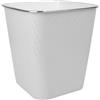 JVL Glaize - Pattumiera quadrata, 8 l, per bagno, camera da letto, ufficio, colore: bianco