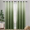 DWCN Tende oscuranti per camera da letto, motivo damascato con isolamento termico, per soggiorno, set di 2 tende per finestre, 132 x 213 cm di lunghezza, colore verde avocado