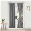 DWCN Tende per porte francesi, con tasca per asta, termiche, oscuranti, per porte con finestra in vetro, porte della cucina e del patio per la privacy, 91 x 183 cm, 1 tenda a pannello con fermatenda