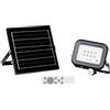 SIMON - Proiettore LED solare con sensore di movimento, 30 W, 500 lm, 4000 K, IP65, faretto solare, sensore PIR, apertura 90°, CRI 70, per accessi, giardini e aree esterne, colore nero