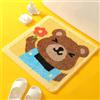 Molesun Simpatico tappeto da bagno a forma di orso, antiscivolo, morbido, in microfibra, assorbente, a pelo lungo, per camera dei bambini, camera da letto, cucina (orso, 40 x 40 cm)