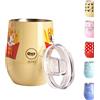 QUY CUP Tazza Termica in Acciaio Inossidabile con Tappo Termico - 300ml - Design Italiano Cup Thermo Patatine (Doppia Parete) Mantiene: 6 ore caldo e 12 ore freddo | Ideale per Tisane, Thè, Latte