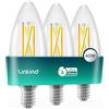Linkind Lampadina LED Candela E14, 5,9W=60W, 806lm, 6500K Bianco Freddo 6pz (2700K Vetro Trasparente-40W, 3 pezzi)