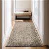 SIMPEX Tappeto Passatoia in Cotone Beige 80x150 cm Lavabile Stile Boho Vintage Kelim Pelo Corto Antiscivolo Morbido Mélange per Cucina Camera Corridoio