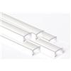AFTERTECH 5x 1metro (5M) 1207B 12x7mm Profilo Alluminio BIANCO Minimal Per Strisce Strip LED Barra Rigida INTERA 1MT 1m + Copertura TRASPARENTE (5x 1metro 1207bianco clear)