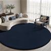 Sour Lemon Tappeto Salotto Pelo Corto, Tappeti Camera da Letto, Tappeto Morbido per Soggiorno, Carpet, Moderno, Lavabile, Antiscivolo, Colore: Blu Navy, Dimensione: 160 cm Rotondo