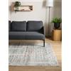 Interiyou Tappeto Vintage Gent - 160x230 cm Turchese - Pelo corto design retrò per salotto, camera da letto, lavabile e antiscivolo, motivo stampato