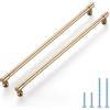 JOY DECOR Confezione da 10 maniglie moderne per armadietti, cassettiere, armadietti da cucina, 30,5 cm, color bronzo champagne