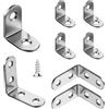 HAISHANG 20 Pezzi 20x20x16mm Staffe Angolari 90 Gradi per Legno,Mobili | Acciaio Squadrette Angolari,Staffe a L con Viti per Fissaggio Stabile,per Mobili,Scaffali,Sedie,Tavoli