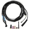 ELECTROMECANICA CANTABRIA ELCAN ELCAN Torcia di saldatura TIG SR26 da 4 metri con connettore 35-50 installato e connettore 10-25 extra, pistola o torcia per saldatrice inverter ad alta frequenza