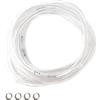 ELECTROMECANICA CANTABRIA ELCAN ELCAN 5 metri di tubo o tubo multiuso universale trasparente con diametro 8x11mm con 2 fascette. PVC flessibile alimentare. Per acqua, gas, benzina, oli, industria, acquari...