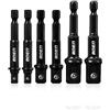 Mr.wintek Adattatore per bussola, 3 pezzi x 2, nero, 1/4, 3/8, 1/2, attacco esagonale da 1/4, Cr-V