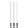 QUARKZMAN 3Pz T10 Punte Cacciaviti Torx 6 (150mm) L Set Precisione | Gambo Esagonale 1/4, Magnetiche, Senza Foro, Antimanomissione, a Stella a 6 Punte, in Acciaio S2, per Uso Industriale