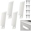 PacuM 4 Pezzi Maniglia Porta Esterna Bianco Include 8 Viti Abbinate Maniglia Porta Scorrevole Resistente Intemperie Porte Esterne in Alluminio per Finestre Cassetti Ante Mobili