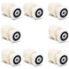 YUANQIAN Set di 10 rulli per porta della doccia, guide e pulegge, 20 mm, parti di ricambio per bagno (White,20mm,10pcs)