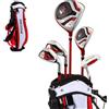 Precise X7 - Set di mazze da golf per bambini 3-5, 6-8, 9-12 anni, destrimani e mancini, mazze da golf con grafite, ibrido e tasca