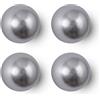 MAUL Magneti a sfera argento in acciaio set 4 pezzi | tenuta affidabile fino a 4 kg, forma compatta Ø 1,5 cm, fissaggio rapido su superfici metalliche, confezione pratica