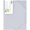 Q-Connect Connect Folder Clip & Elastic Frosted Transparent