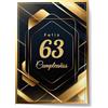 Cheerset Cartolina di buon compleanno per uomo o donna - Grande A4 21 x 30 cm con molto spazio per scrivere - Include busta (63 anni)