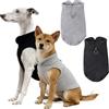 CIYIN 2 Pezzi Vestiti per Cani, CIYIN Giacca Calda per Cani, Cappottino Cane, Cappottini per Cani Piccola Taglia, uso Interno ed Esterno (Nero+Grigio, L)