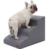 LE SURE Lesure Scala per cani e gatti - 3 gradini in spugna 33D ad alta densità, lavabile, antiscivolo, con rivestimento rimovibile, per letto, divano, davanzale della finestra, grigio