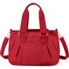 DORRISO Donna Borsa Tracolla Moda Borsa Viaggio Tracolla Borse Leggero Mano Borsetta Messenger Bag per Shopper Casual Lavoro Vacanze Impermeabile Nylon Donna Borsa Tracolla Rosso A