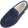 SNUGRUGS Mocassini da uomo in lana e gomma, Navy, 43 EU