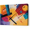 Panorama Poster Moderno di Design per Decorazioni Casa - Astratto Kandinsky 100x70 cm - Stampe di Design da Parete per Soggiorno - Camera da Letto e Cucina - Idea Regalo Originale
