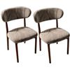 Generic 2 Pezzi Fodera Sedia Pranzo Due Parti Federa E Fodera Cuscino Della Seduta | Copri Sedie Da Pranzo Schienale Curvo Diviso Jacquard Foglie Stile Rustico Protezioni Sedie Ad Arco(Coffee,2Sets)