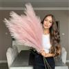 VOULUX - Erba pampas artificiale da 115 cm, con 18 steli, colore: rosa cirpia