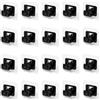 HERKINDNESS Ganci Adesivi per Tende, 20 Pezzi Supporto Tende Senza Fori, Supporto Autoadesivo per Bastone di Tenda, Piccolo, per Cucina Bagno