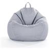 DOTBUY-SHOP Pouf Poltrona a Sacco Gigante,Colore Solido Bean Bag Bambini & Adulti (Senza Imbottitura), Morbido e Accogliente Puffo per Sedersi Poltrona da Lettura per Soggiorno (L,Grigio)