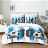 Yzehomijia Set copripiumini e federe Calcio- Set Letto 3 Pezzi (220x240 cm + 2x65x55 cm) - Comodo e Traspirante, Idea Regalo.（F12×220）