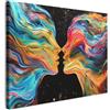 MuchoWow© Quadri Grandi Dimensioni Quadretti Da Parete Quadro Moderno Foto | 100x70 cm Camera Da Letto Stampa Su Tela Soggiorno Con Cornice Decorazioni Arte - Persone - Nero - Amore